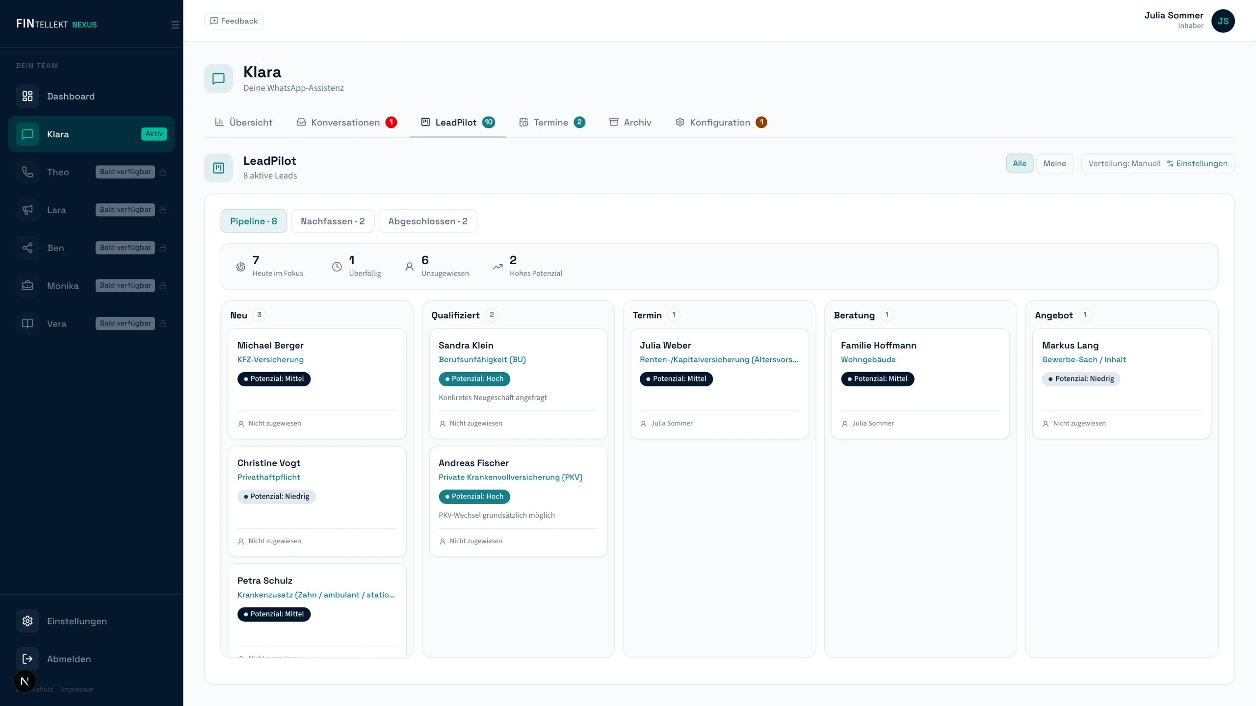 LeadPilot Kanban-Pipeline